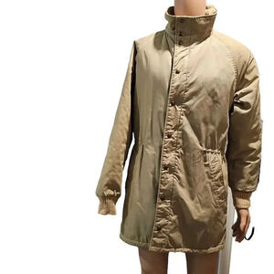 Kent Feeds K-products Coat Jacket VTG Small Mens Khaki Streewear Y2K MCM RETRO